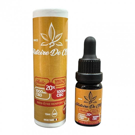 Huile CBD CBG Curcuma Full Spectrum Sport Digestion 10ml Histoire de CBD