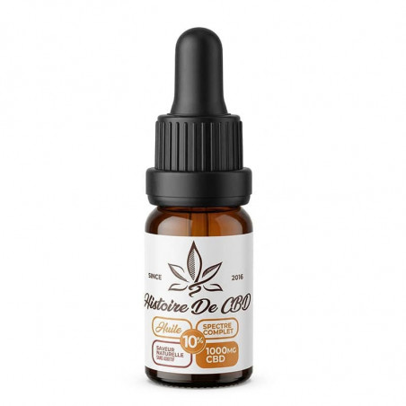 huile CBD 10% anxiété stress tensions chanvre bio France