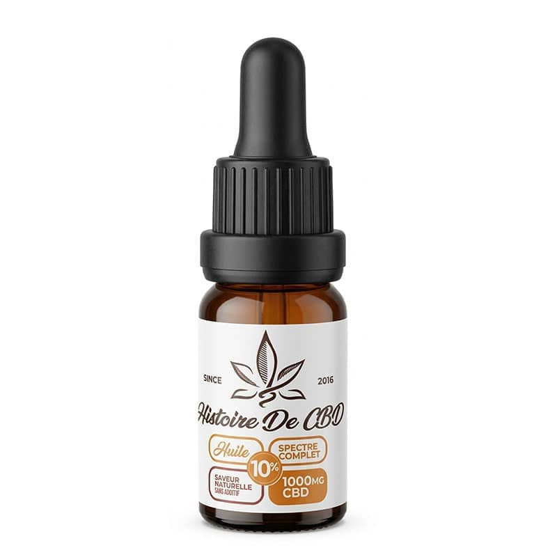 huile CBD 10% anxiété stress tensions chanvre bio France