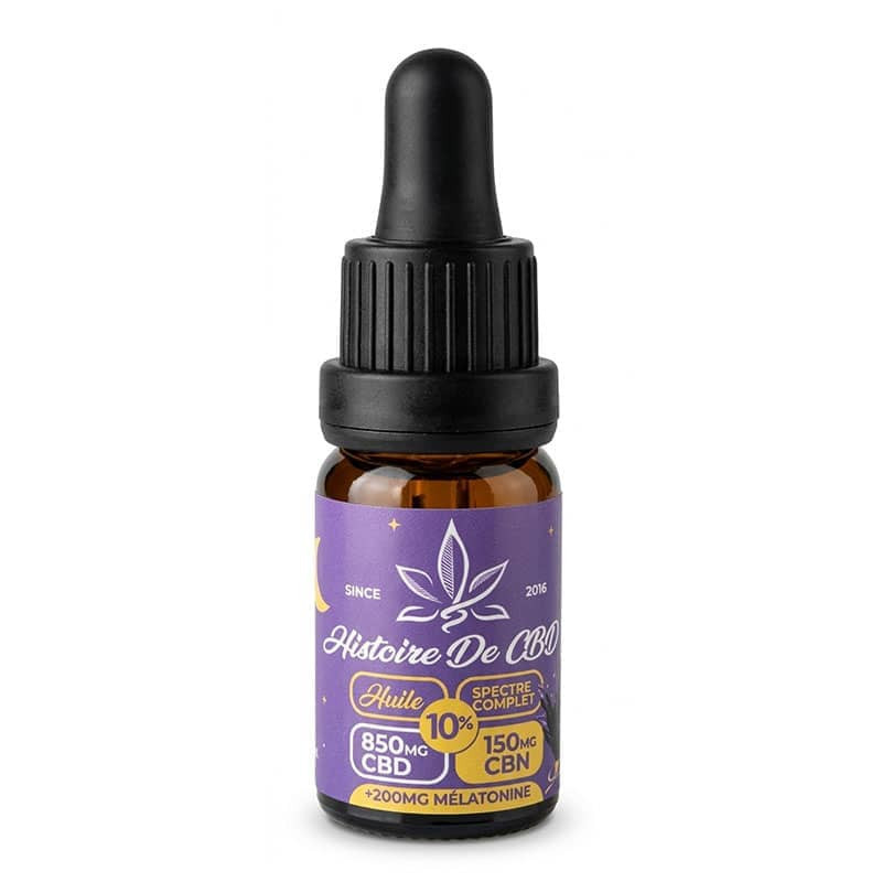 huile CBD sommeil CBN mélatonine lavande nuit réparatrice France